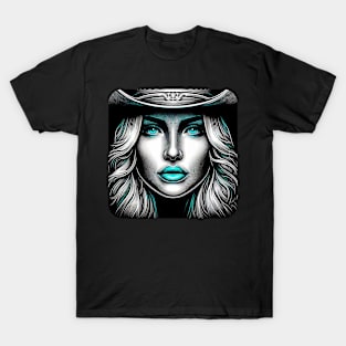 Artistic Face Lineart #11 T-Shirt